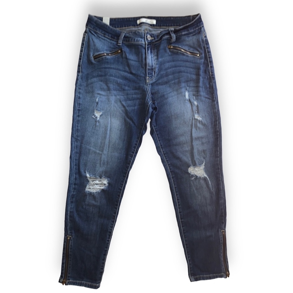 Kancan zipper ankle skinny jeans size 13